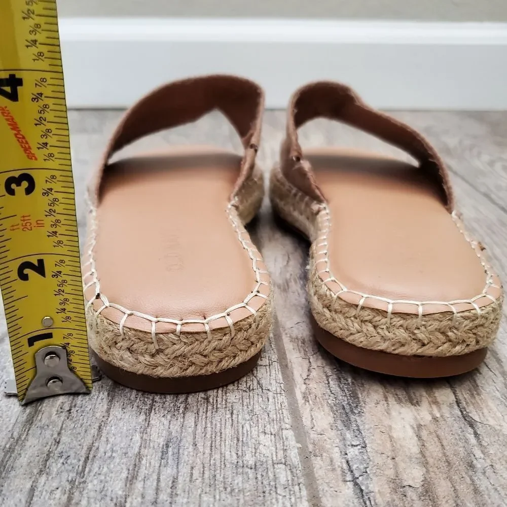 NWOT Old Navy Tan Espadrille Slides Girl's Size 6